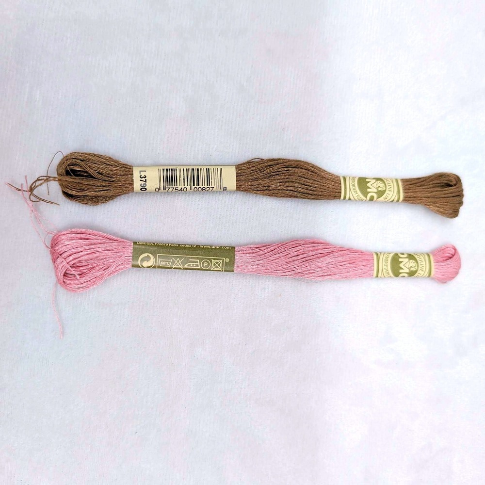 DMC Mouline Lin Embroidery Floss Lot 2 Skeins 100% Linen L778 L3790 France